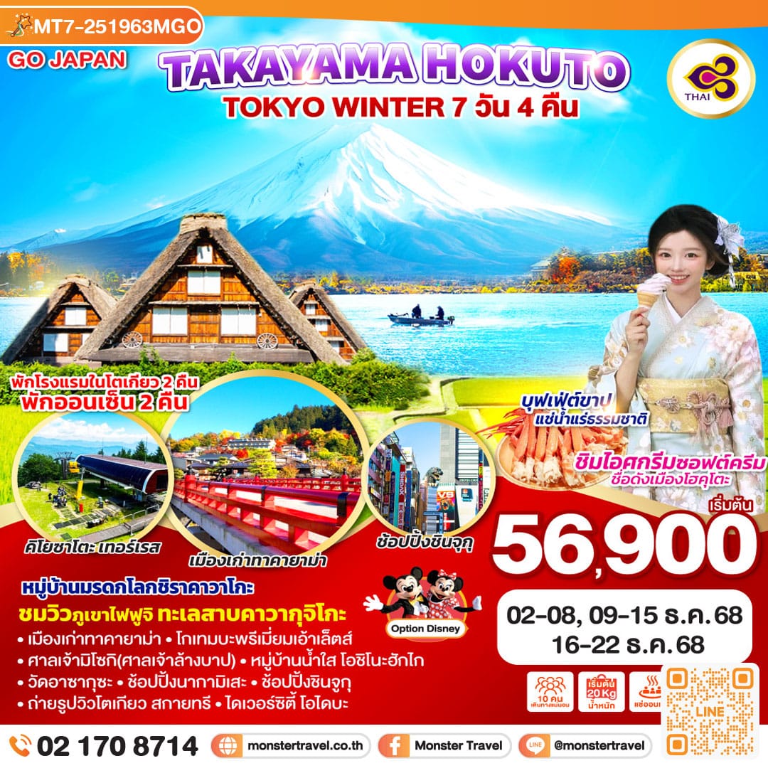 monster travel TAKAYAMA HOKUTO TOKYO WINTER 7D 4N