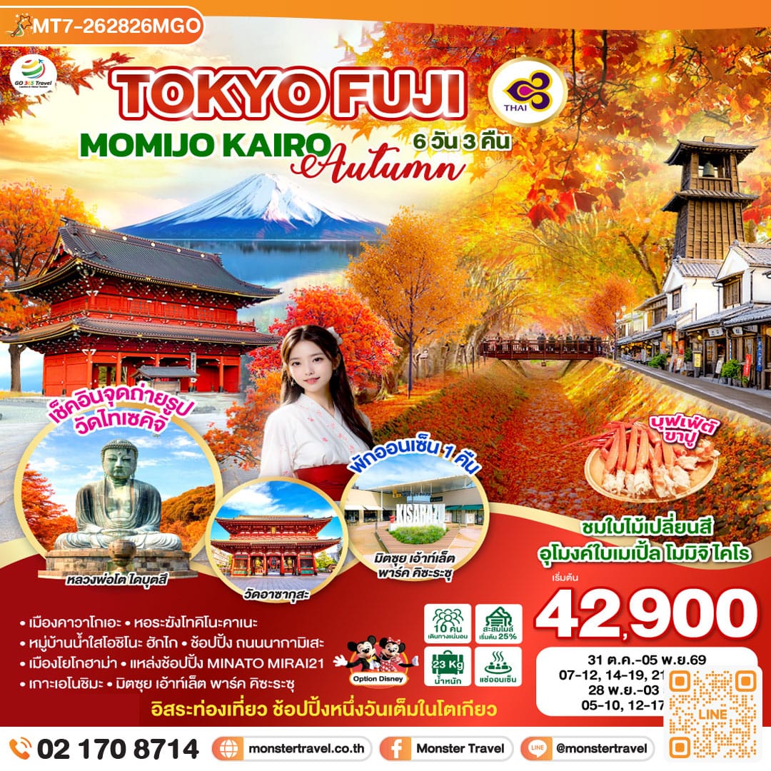 monster travel TOKYO FUJI MOMIJO KAIRO AUTUMN 6D 3N